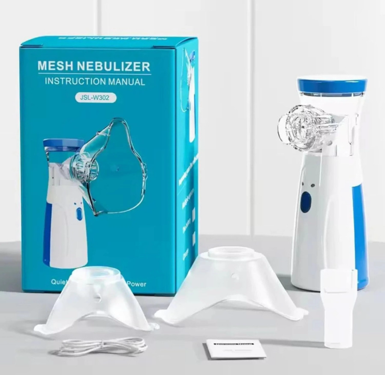 portable mesh nebulizer. This type of nebulizer is a medical device that converts liquid medication into a fine, inhalable mist to treat respiratory conditions