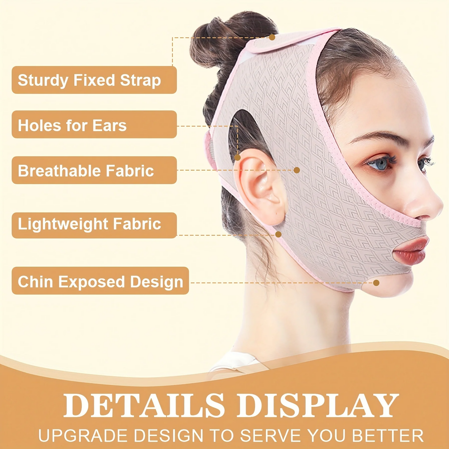 Reusable Double Chin Reducer – Breathable V-Line Face Slimming & Lifting Strap