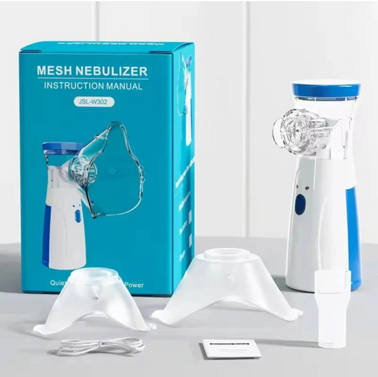 portable mesh nebulizer. This type of nebulizer is a medical device that converts liquid medication into a fine, inhalable mist to treat respiratory conditions